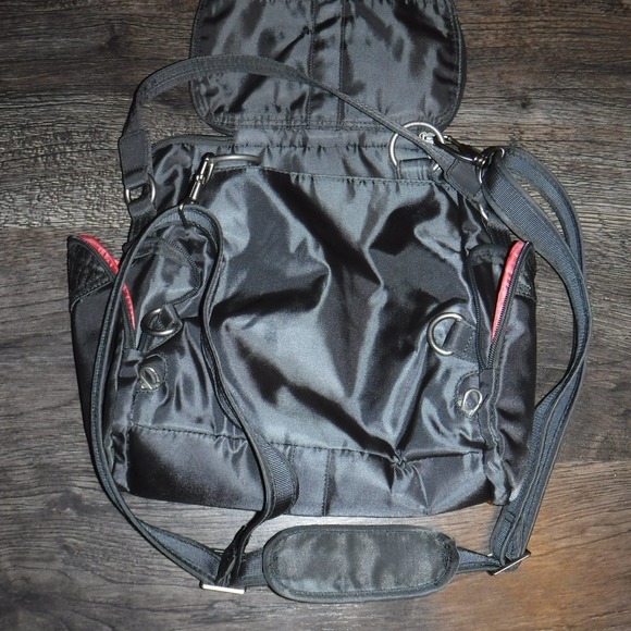 Travelon Black Nylon Convertible Crossbody Shoulder Bag Purse - Picture 6 of 8